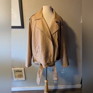 Levi Strauss‎ Women's Vegan Leather Moto Jacket Plus Size 3X